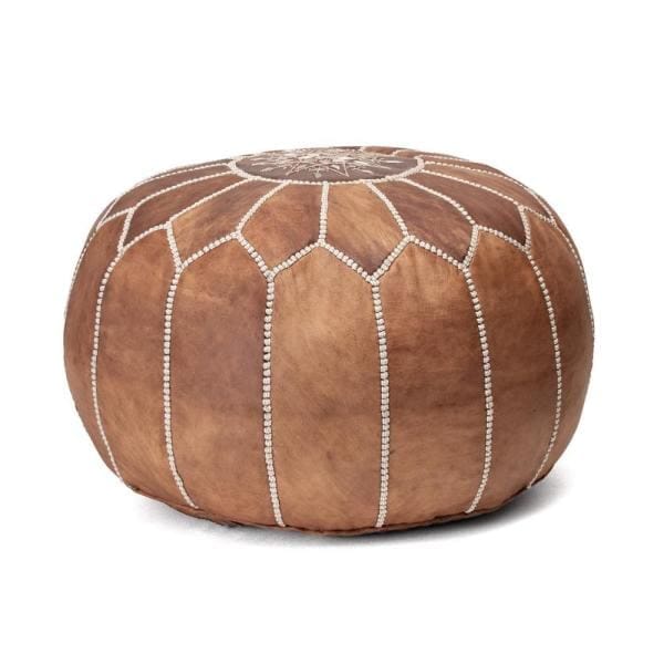 Pouf marocain en cuir