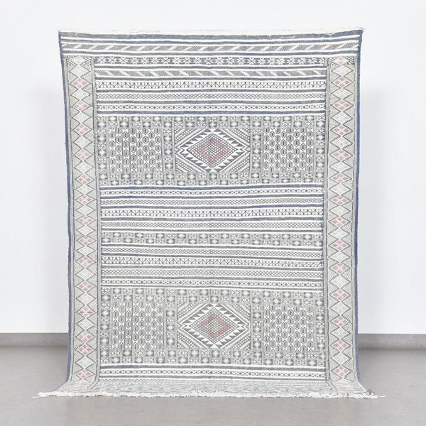 Tapis berbere gris et blanc