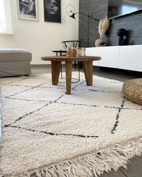 Tapis berbere noir et blanc