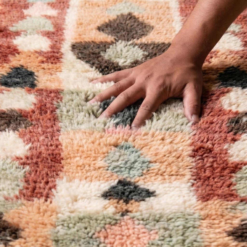 Nafass - Tapis Berbère shaggy de couloir
