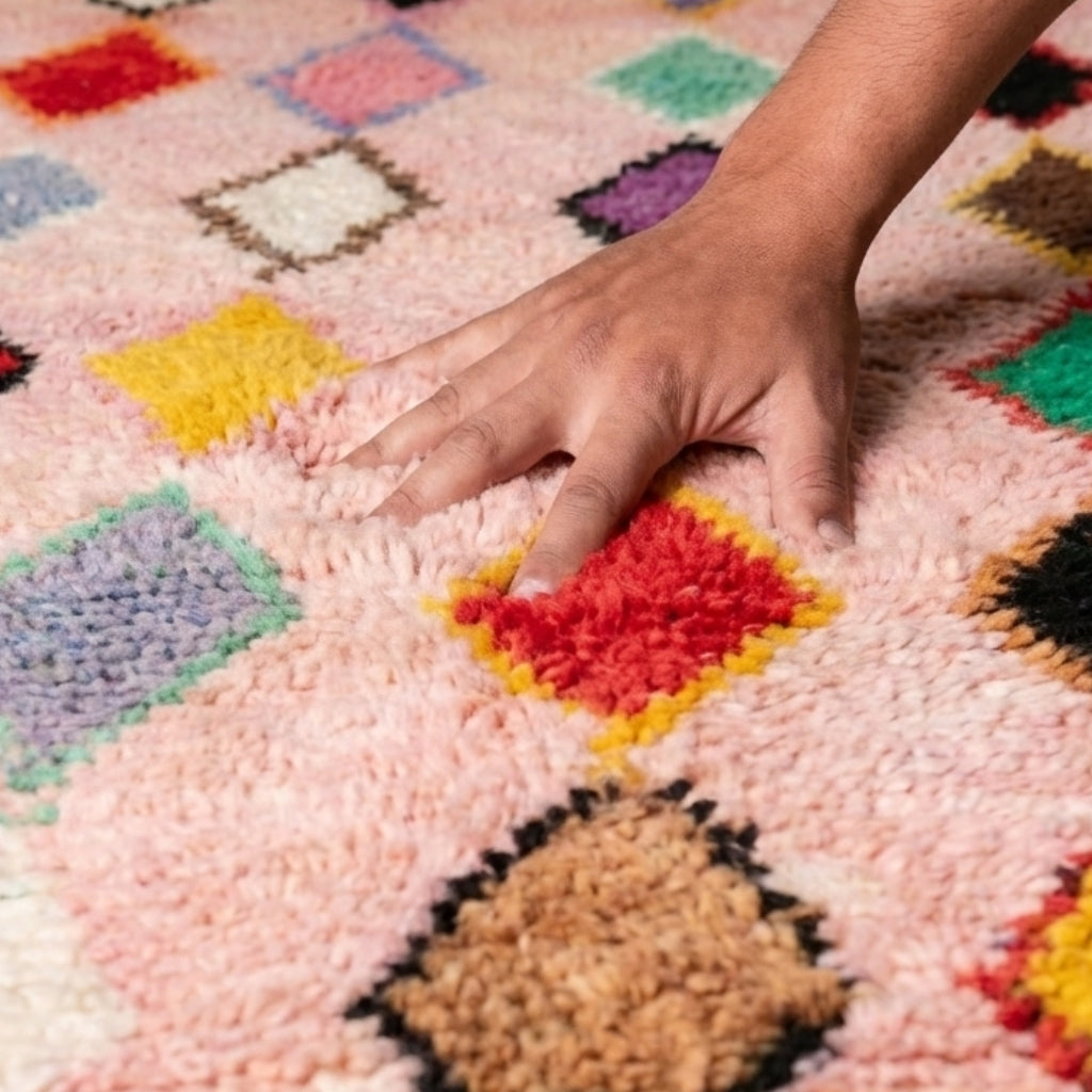 Mihad - Tapis Berbère shaggy de couloir