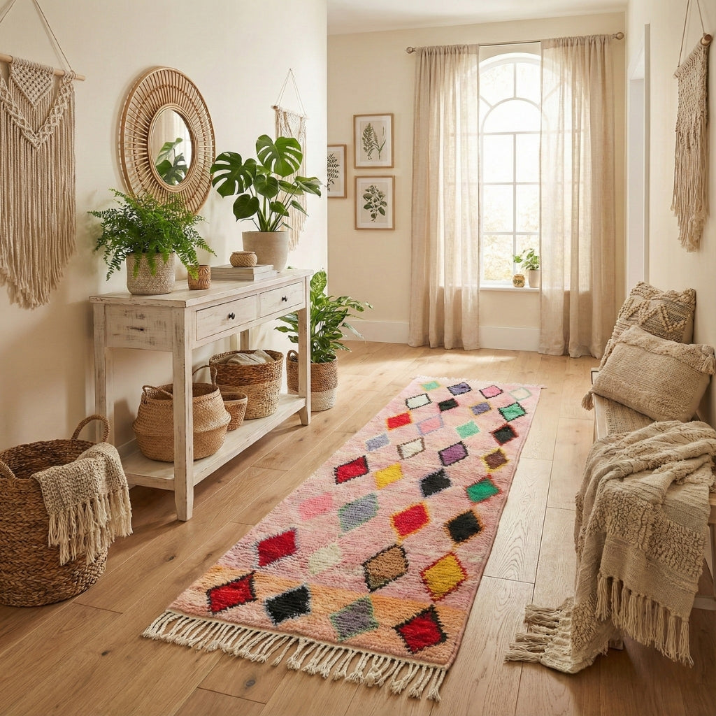 Mihad - Tapis Berbère shaggy de couloir