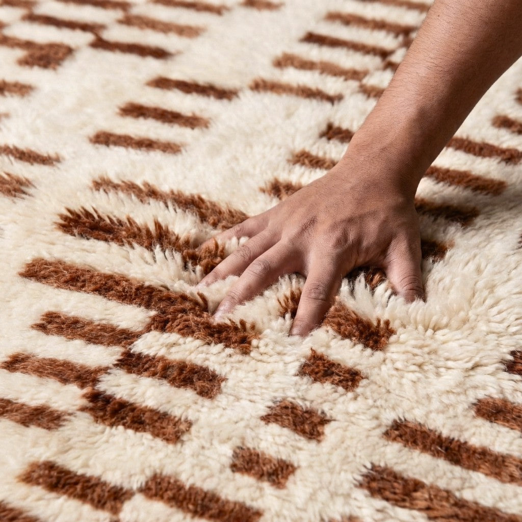 Chaos Structuré - Luxueux tapis Berbère shaggy