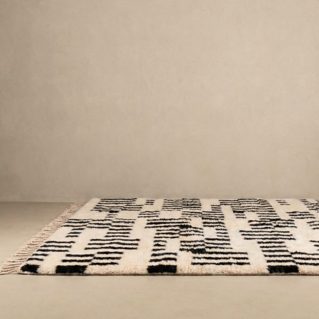Décalage linéaire - Luxueux tapis Berbère shaggy