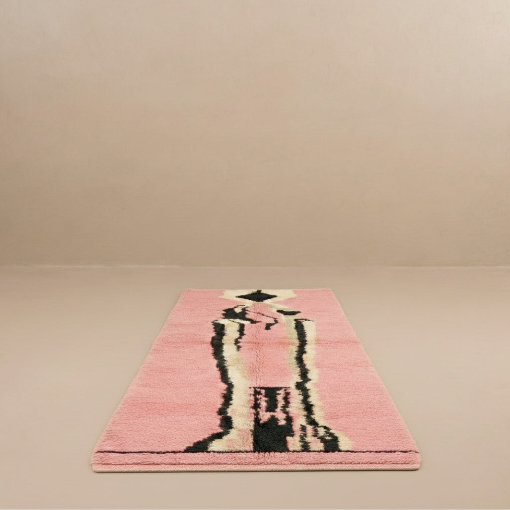 Totem Rose - Luxueux Tapis Mrirt de Couloir "Exclusif"