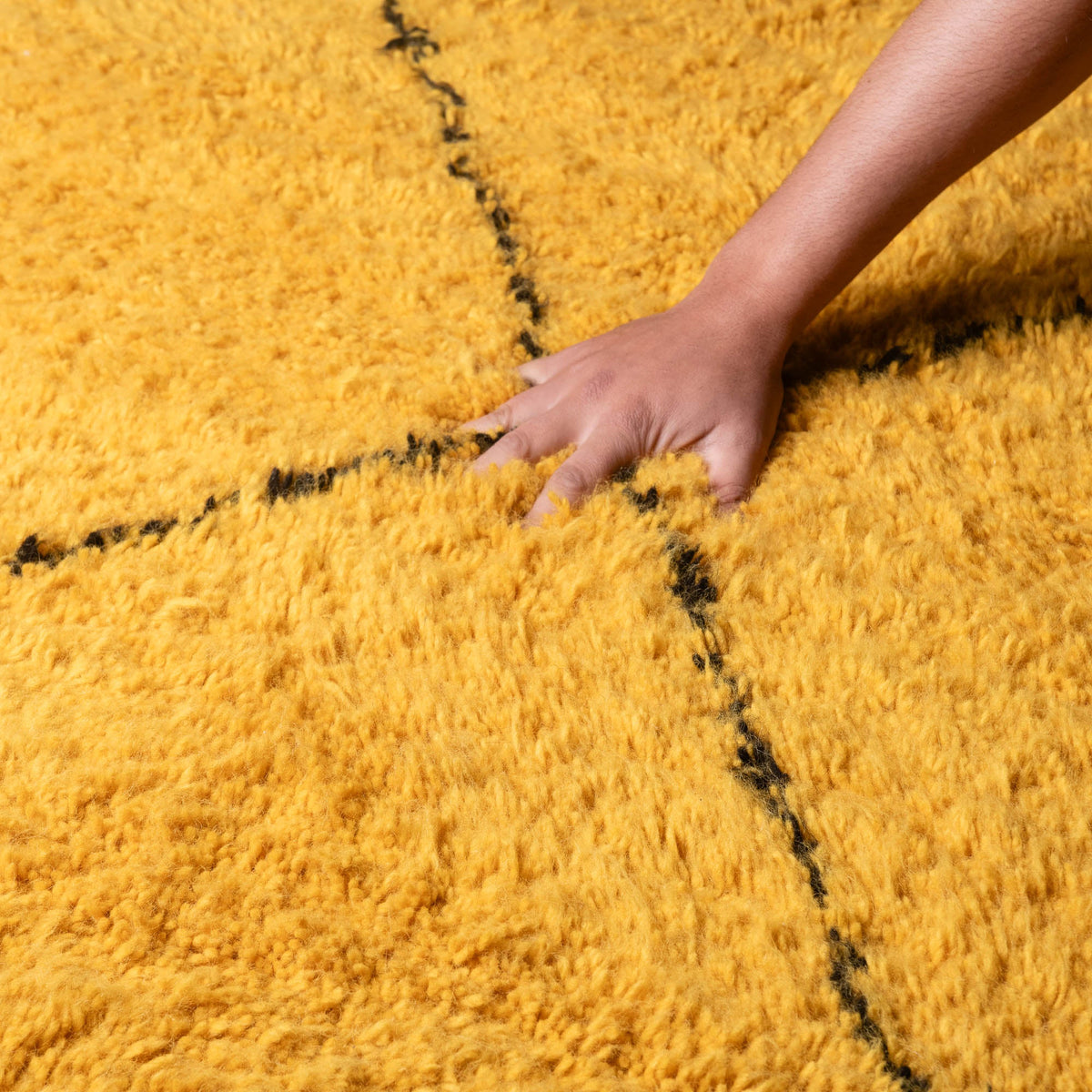 Almas Soleil Doré - Tapis Berbère shaggy