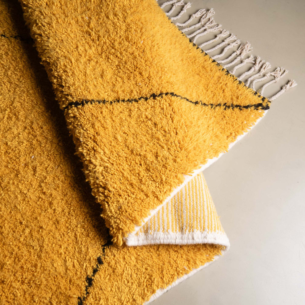 Almas Soleil Doré - Tapis Berbère shaggy