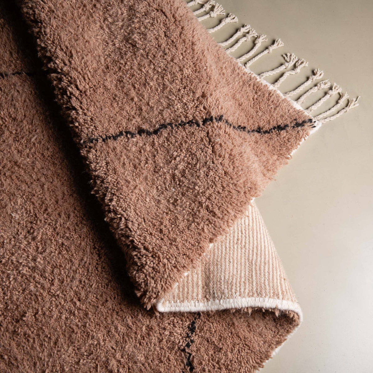 Almas Marron - Tapis Berbère shaggy