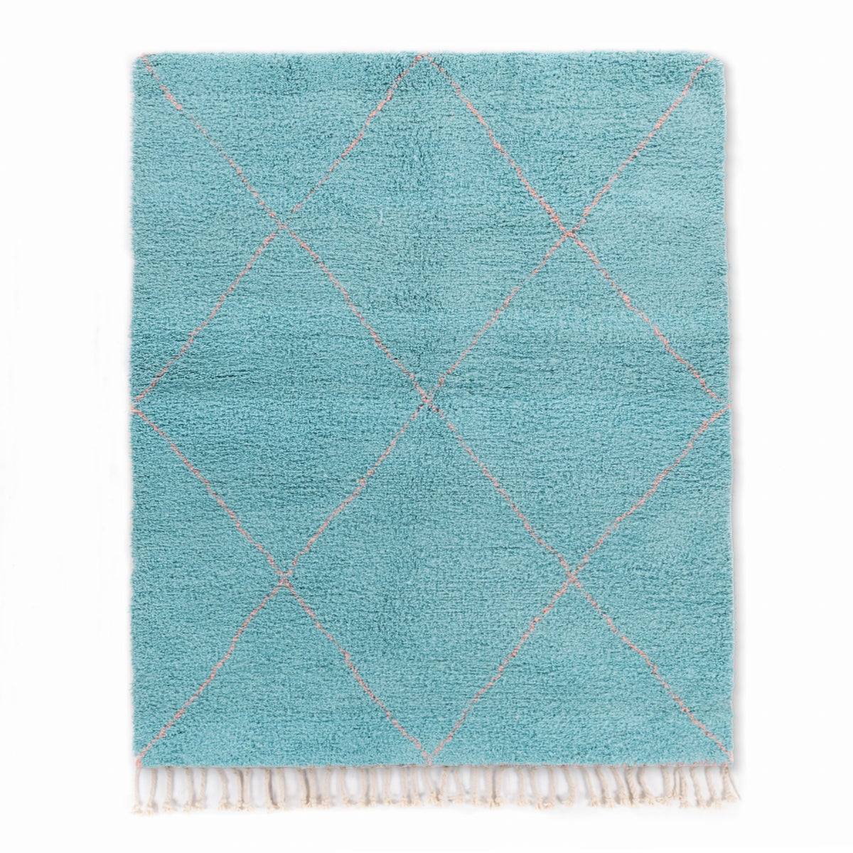 Almas Vert Patiné - Tapis Berbère shaggy