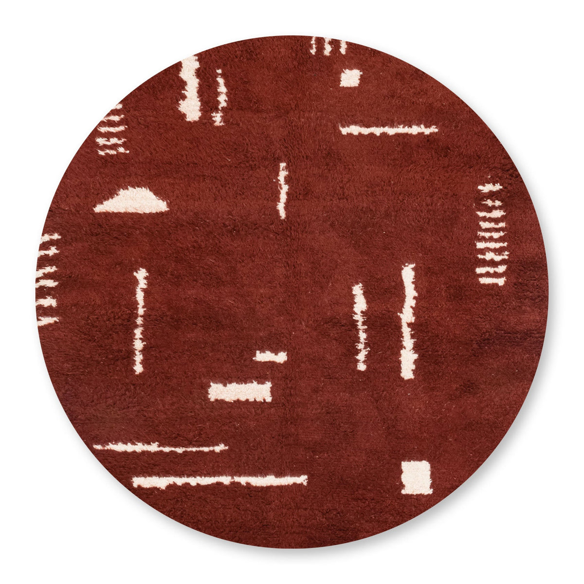 Aanbar Rond - Tapis Berbère shaggy