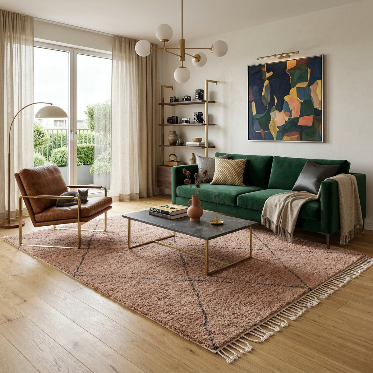 Almas Marron - Tapis Berbère shaggy