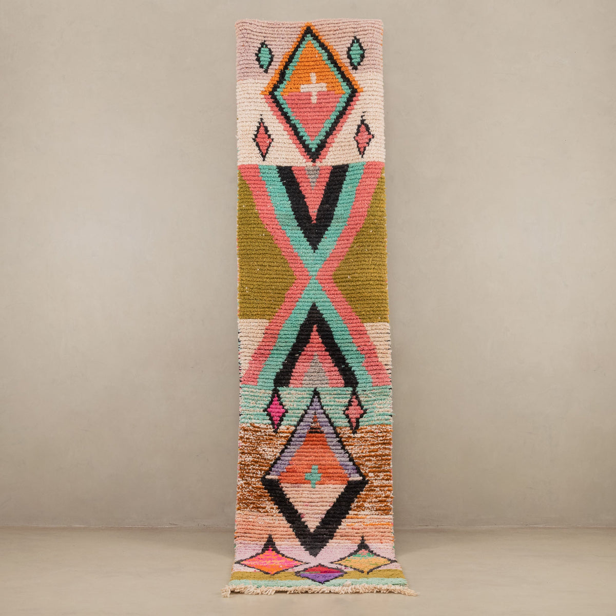 Faudel - Tapis Berbère vintage de couloir