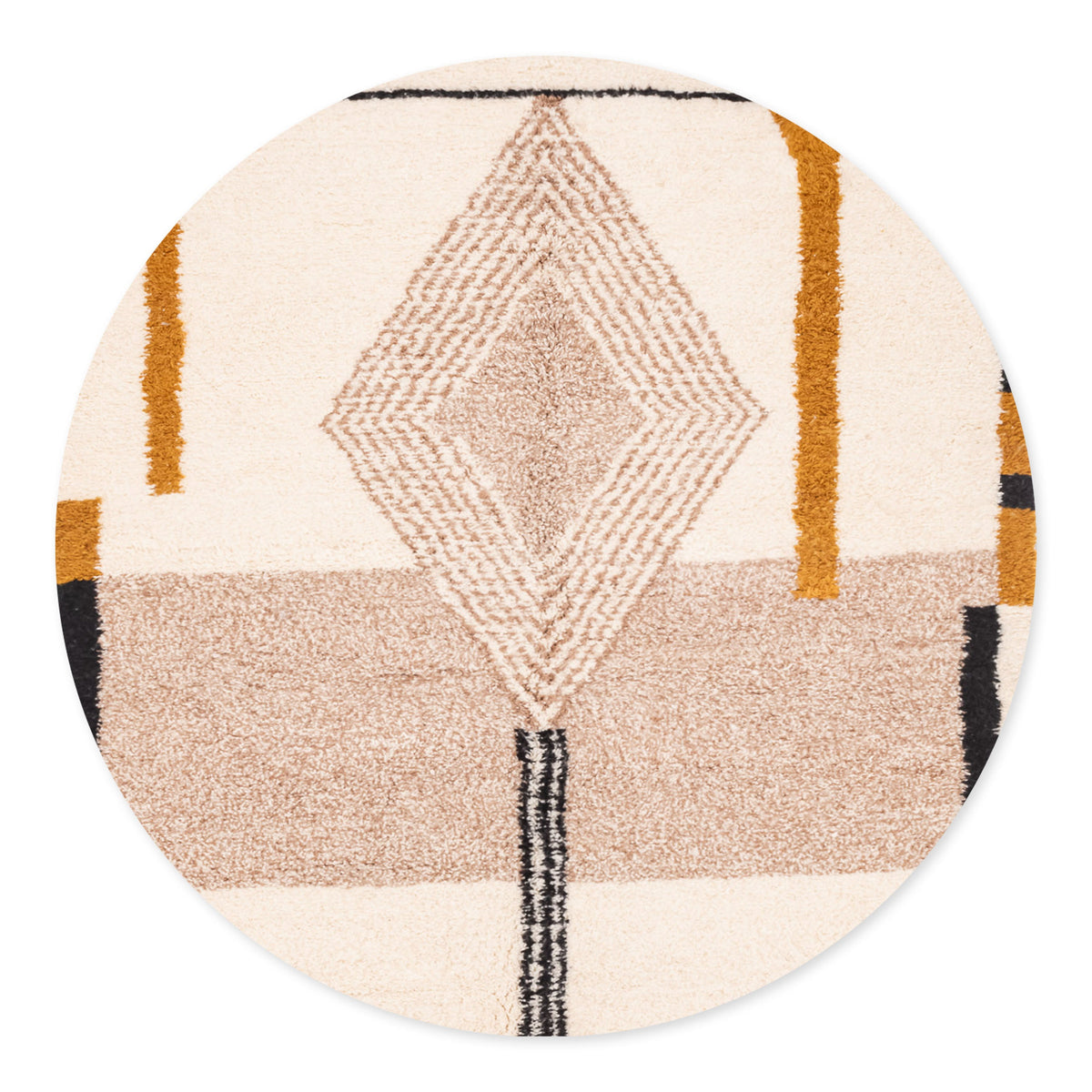 Sarah Rond - Tapis Berbère shaggy