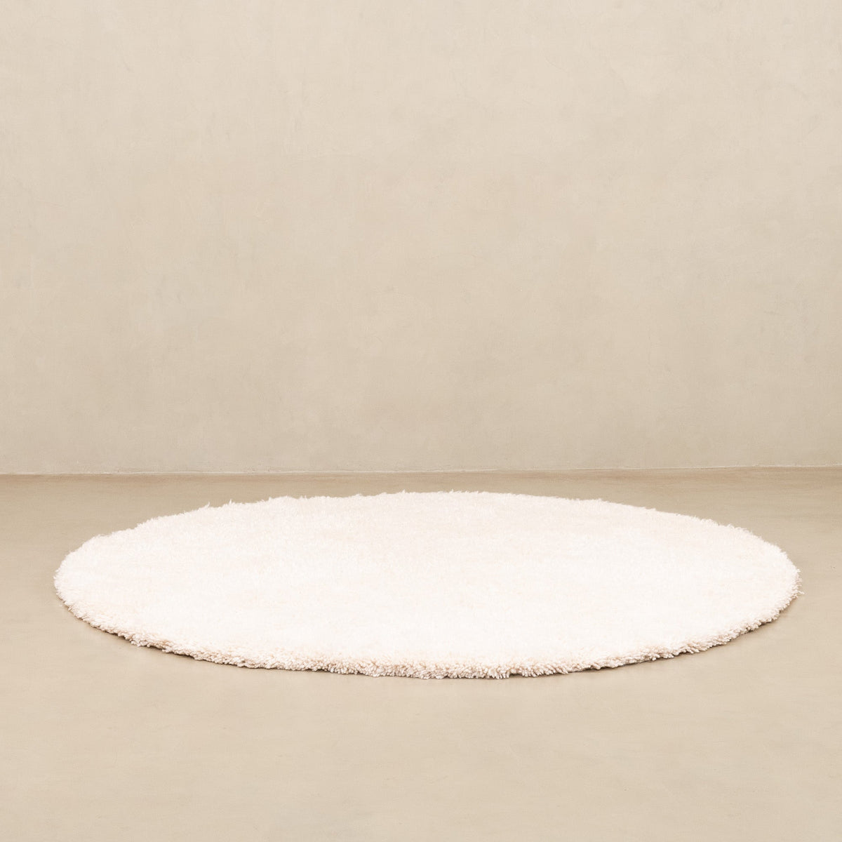 Elbayda Rond - Tapis Berbère shaggy