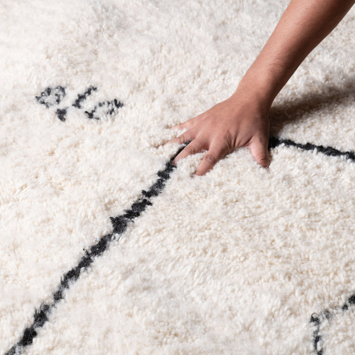Sakina Rond - Tapis Berbère shaggy