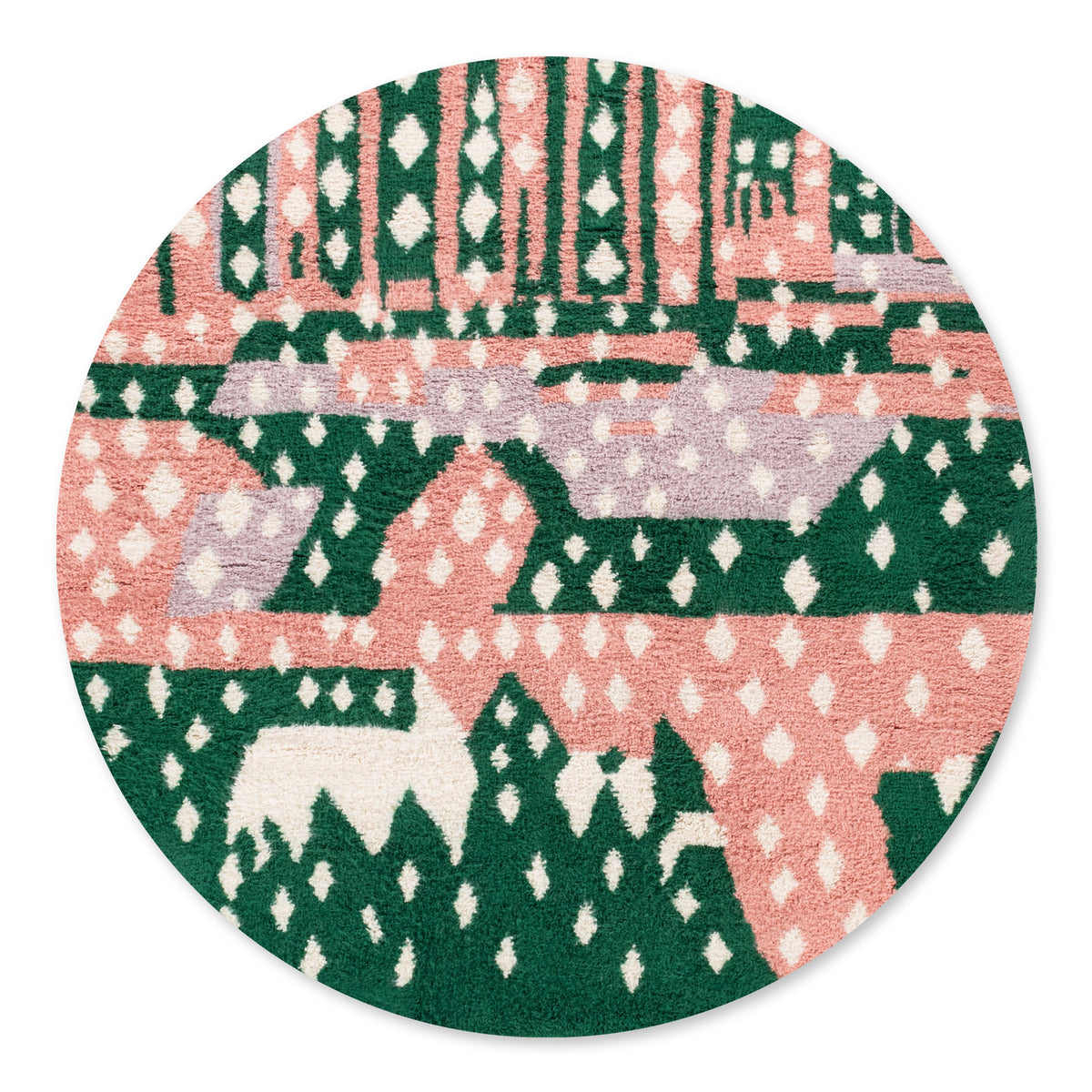 Bassatin Rond - Tapis Berbère shaggy
