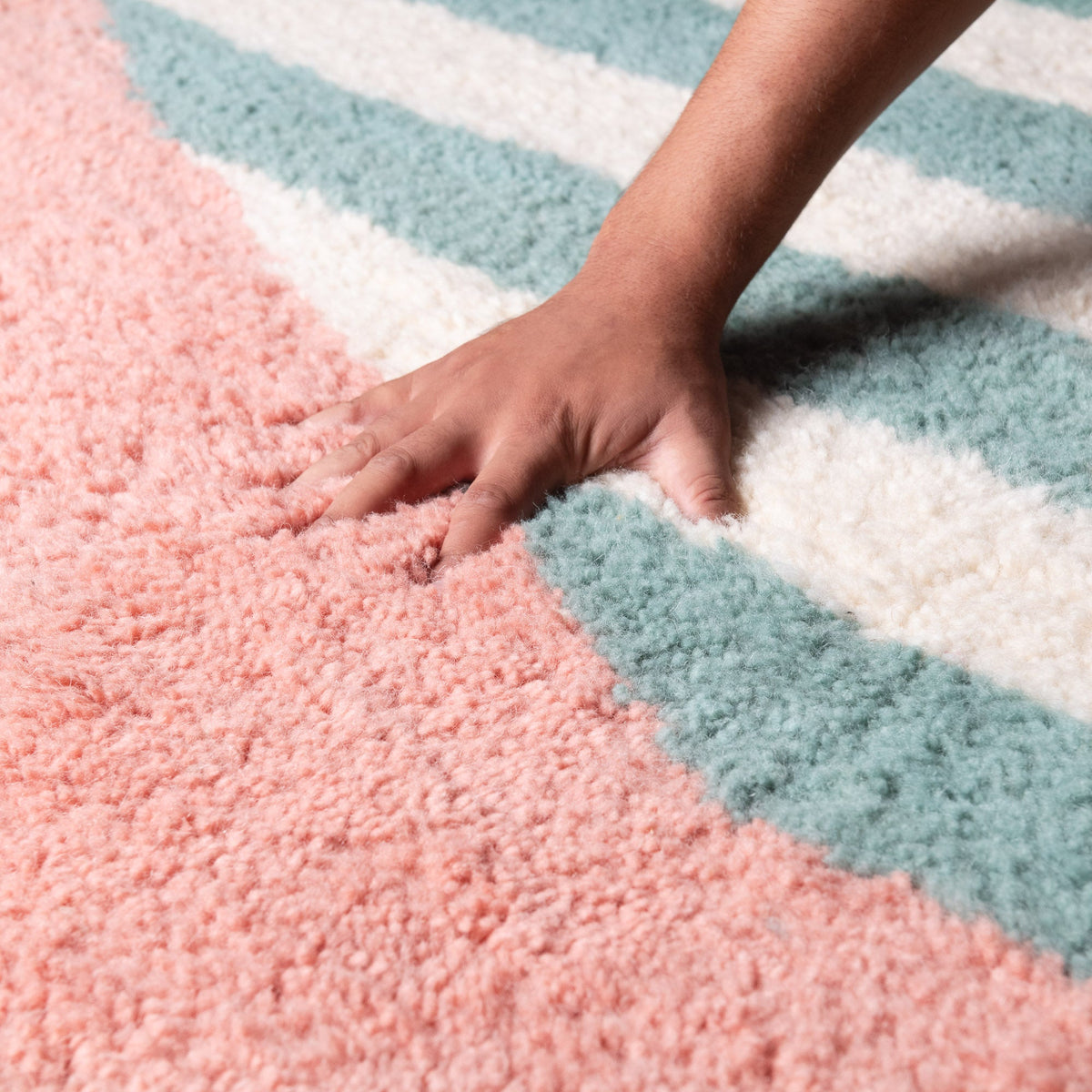 Ouraida Rond - Tapis Berbère shaggy