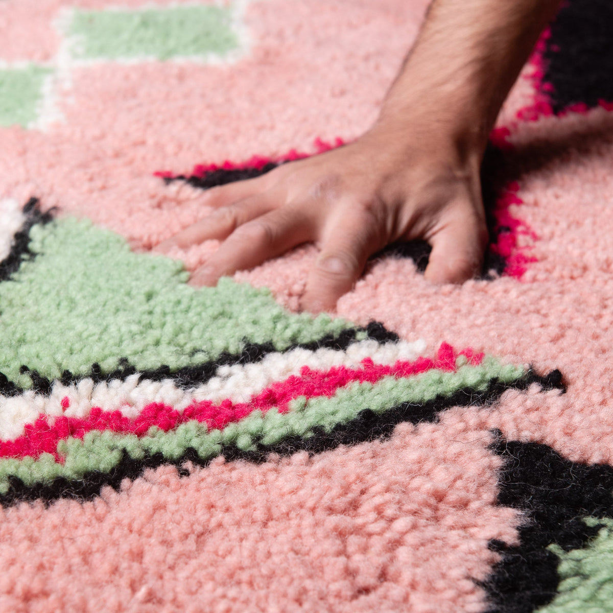 Majdah - Tapis Berbère shaggy de couloir