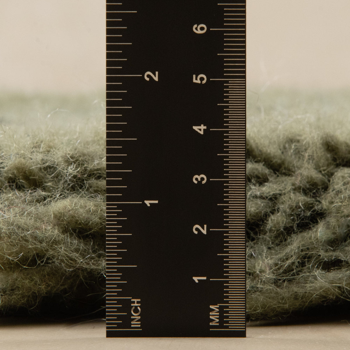 Noujoum Vert Militaire Rond - Tapis Berbère shaggy