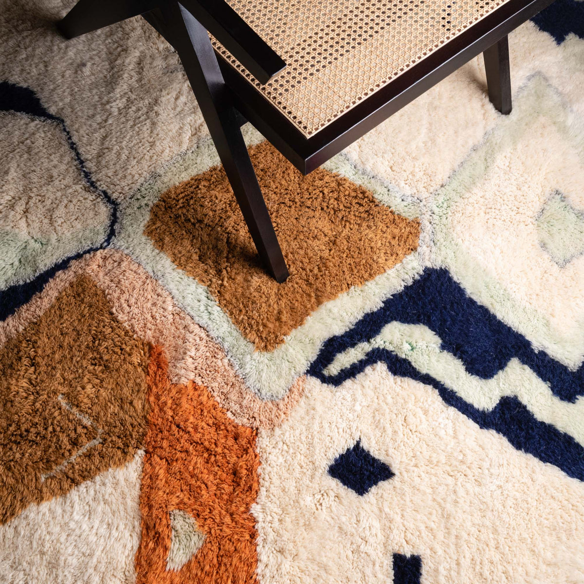 Flux d'encre - Luxueux tapis Berbère shaggy