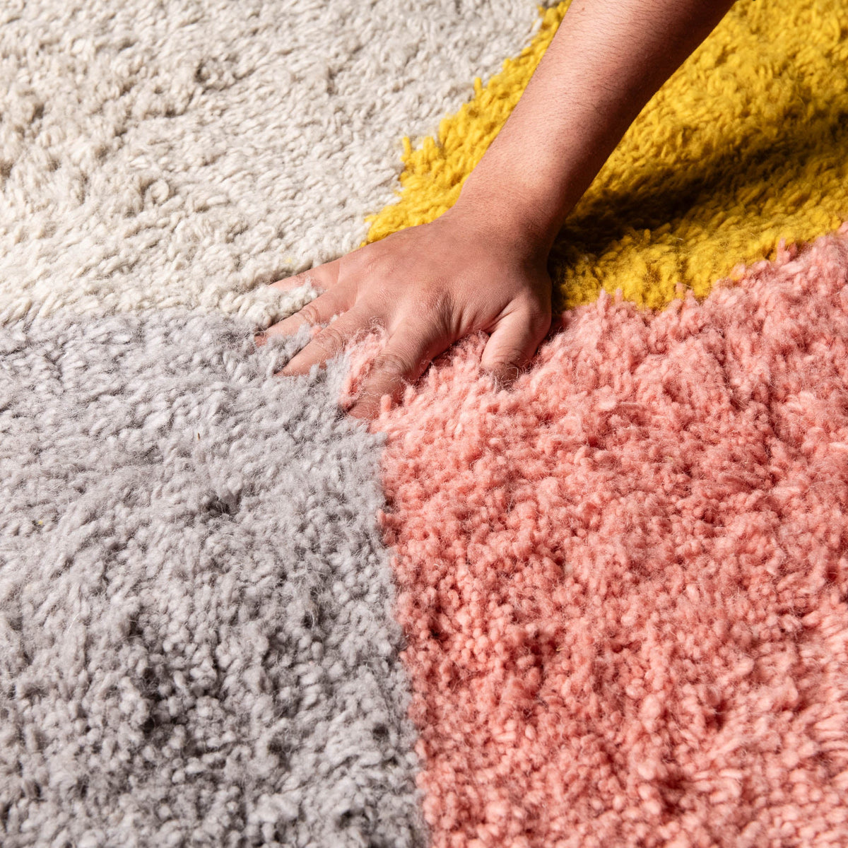 Ahlam Rond - Tapis Berbère shaggy