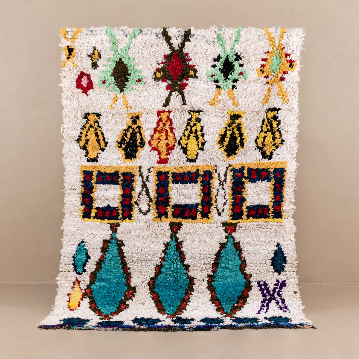 OuedLaou - Tapis Berbère patchwork vintage