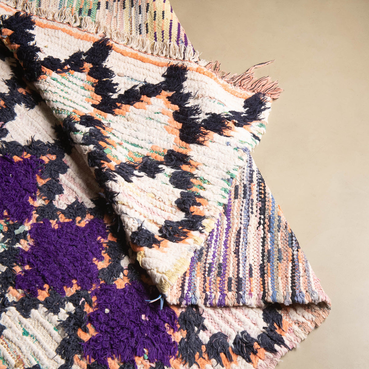 Karama - Tapis Berbère patchwork vintage de couloir