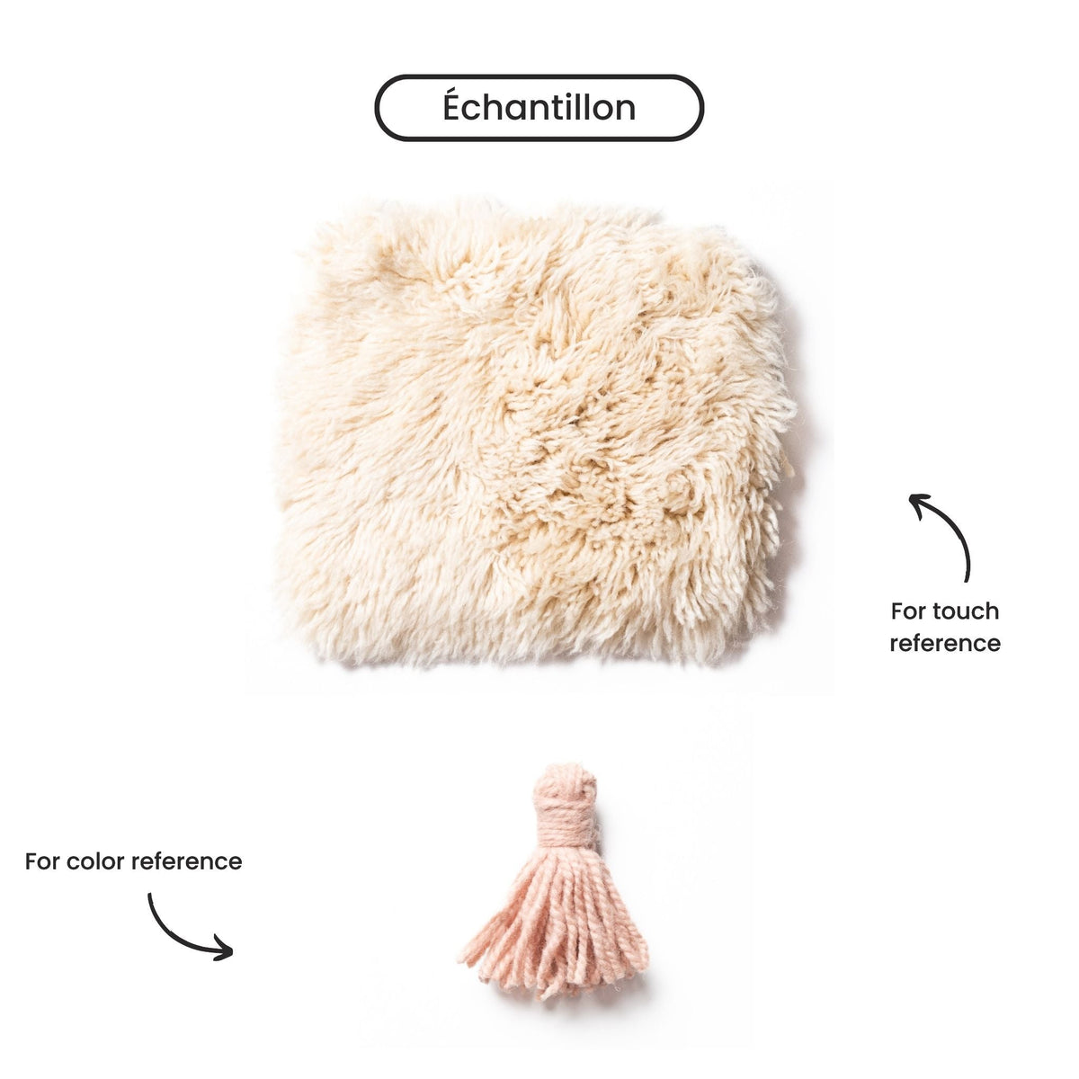 Pétales Rougissants Rond - Luxueux tapis Berbère shaggy
