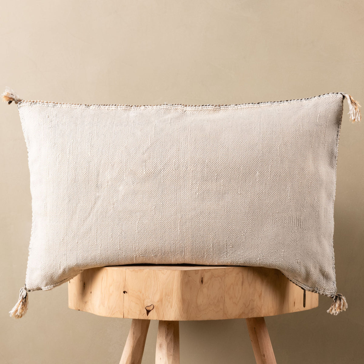 Coussin Blanc en soie de cactus