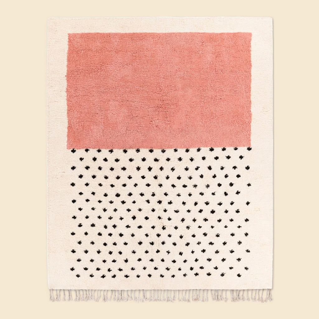 Nouriya Rose - Tapis Berbère shaggy