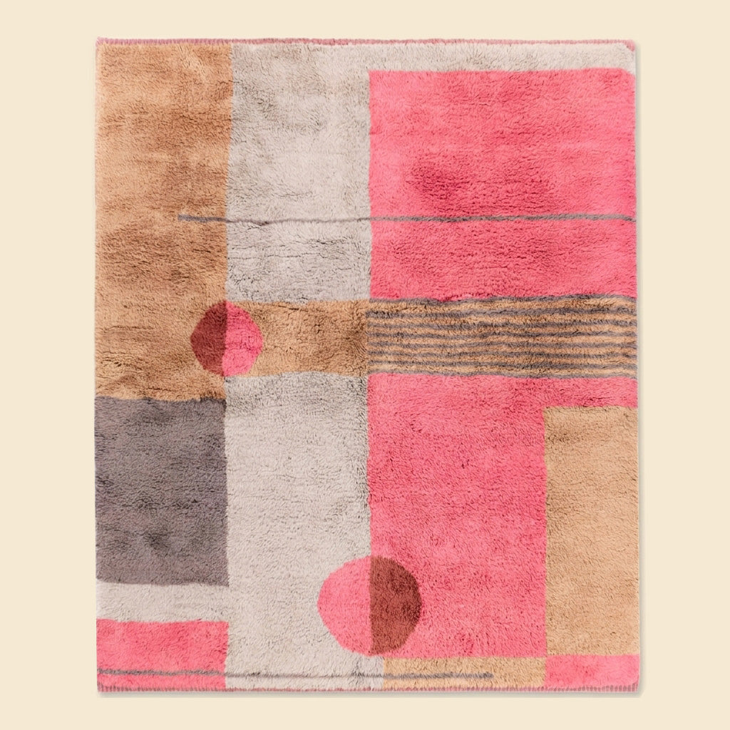 Géométries célestes - Luxueux tapis Berbère shaggy