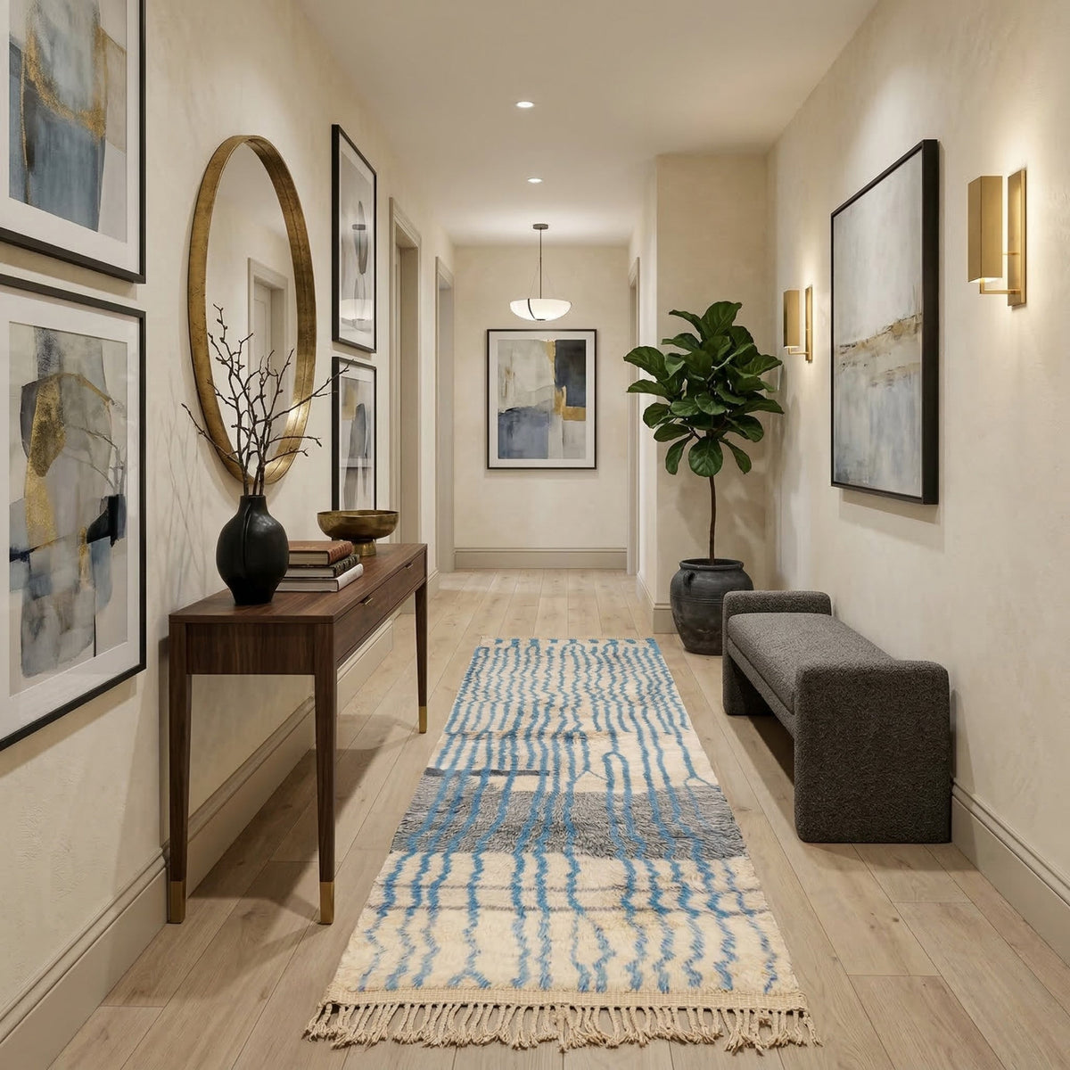 Chute d'eau - Luxueux Tapis Mrirt de Couloir "Exclusif"