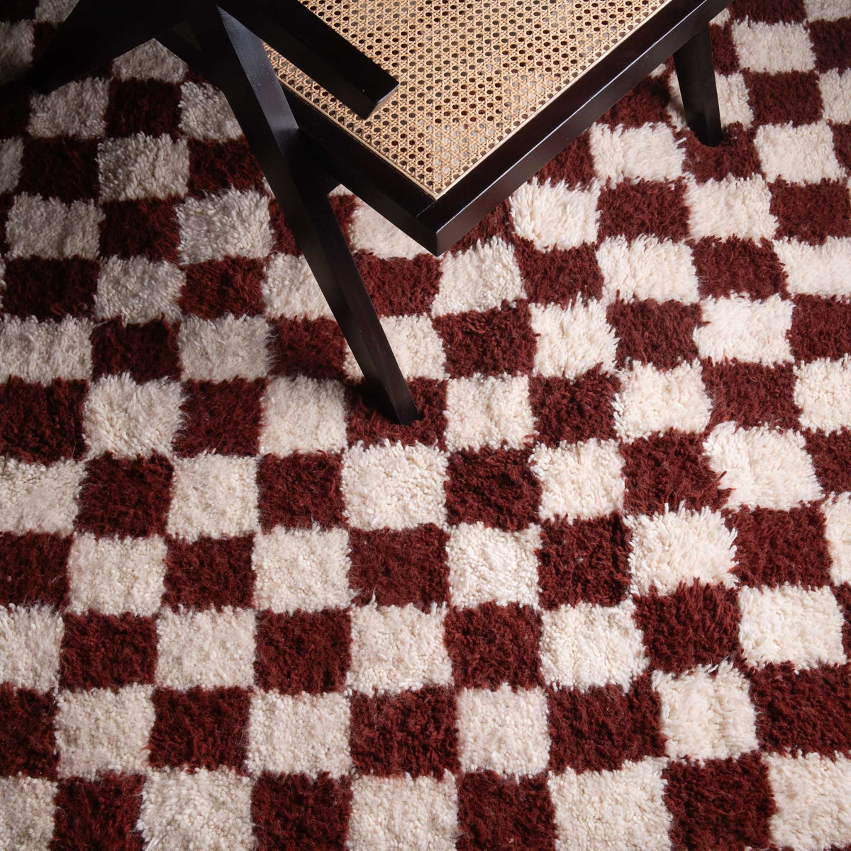 Dama Rouge Intense - Tapis Berbère shaggy