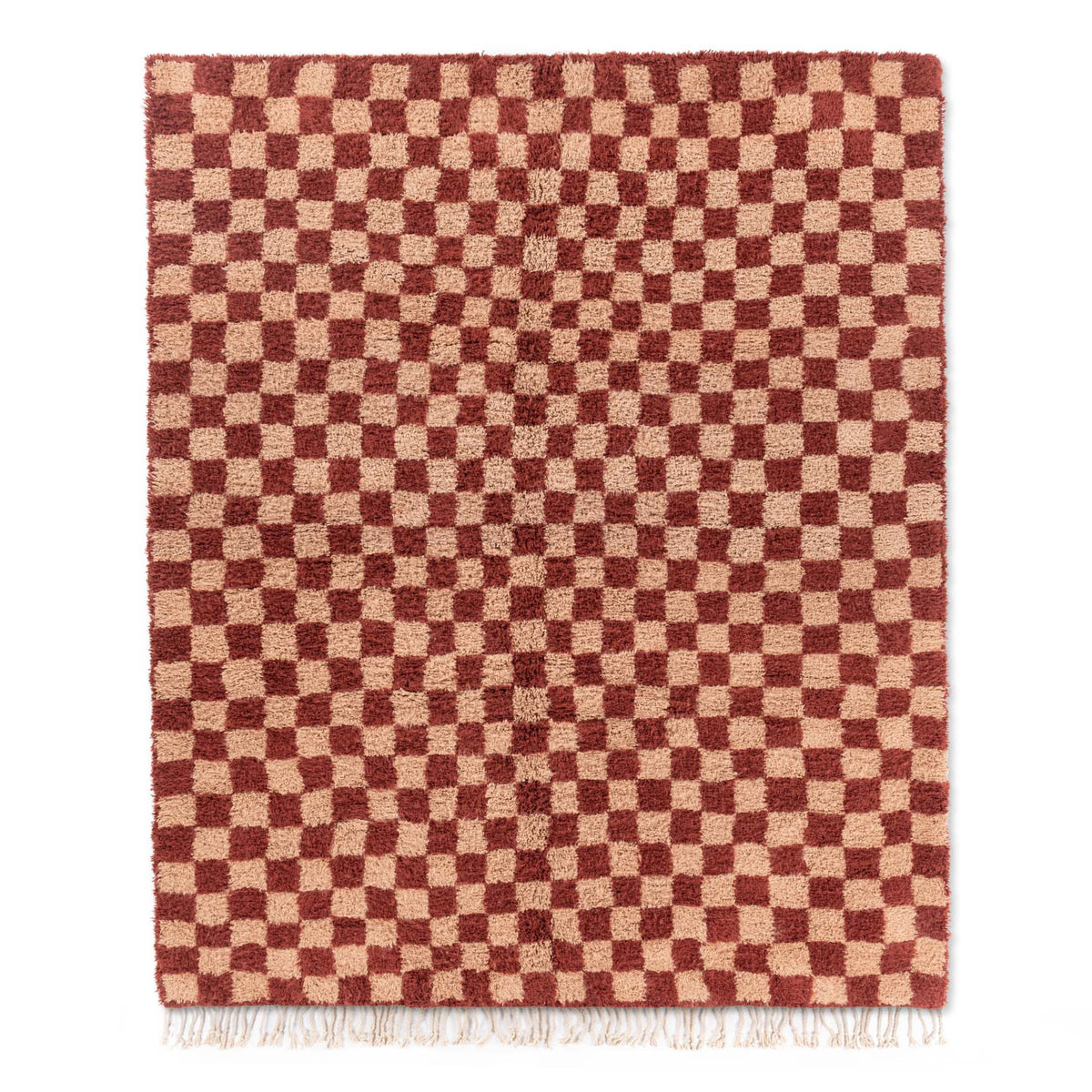Dama Rouge Intense Beige - Tapis Berbère shaggy