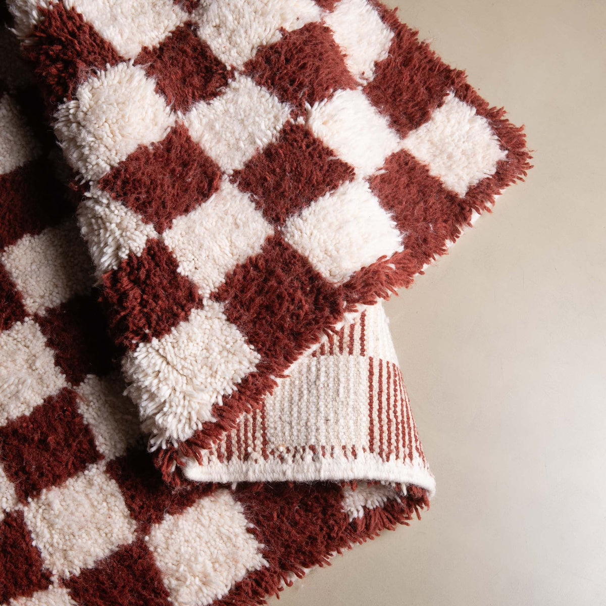 Dama Rouge Intense - Tapis Berbère shaggy