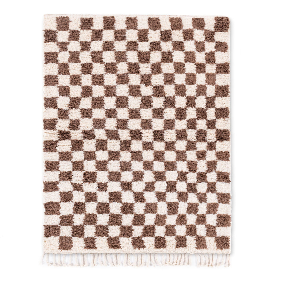 Dama Marron Terre - Tapis Berbère shaggy