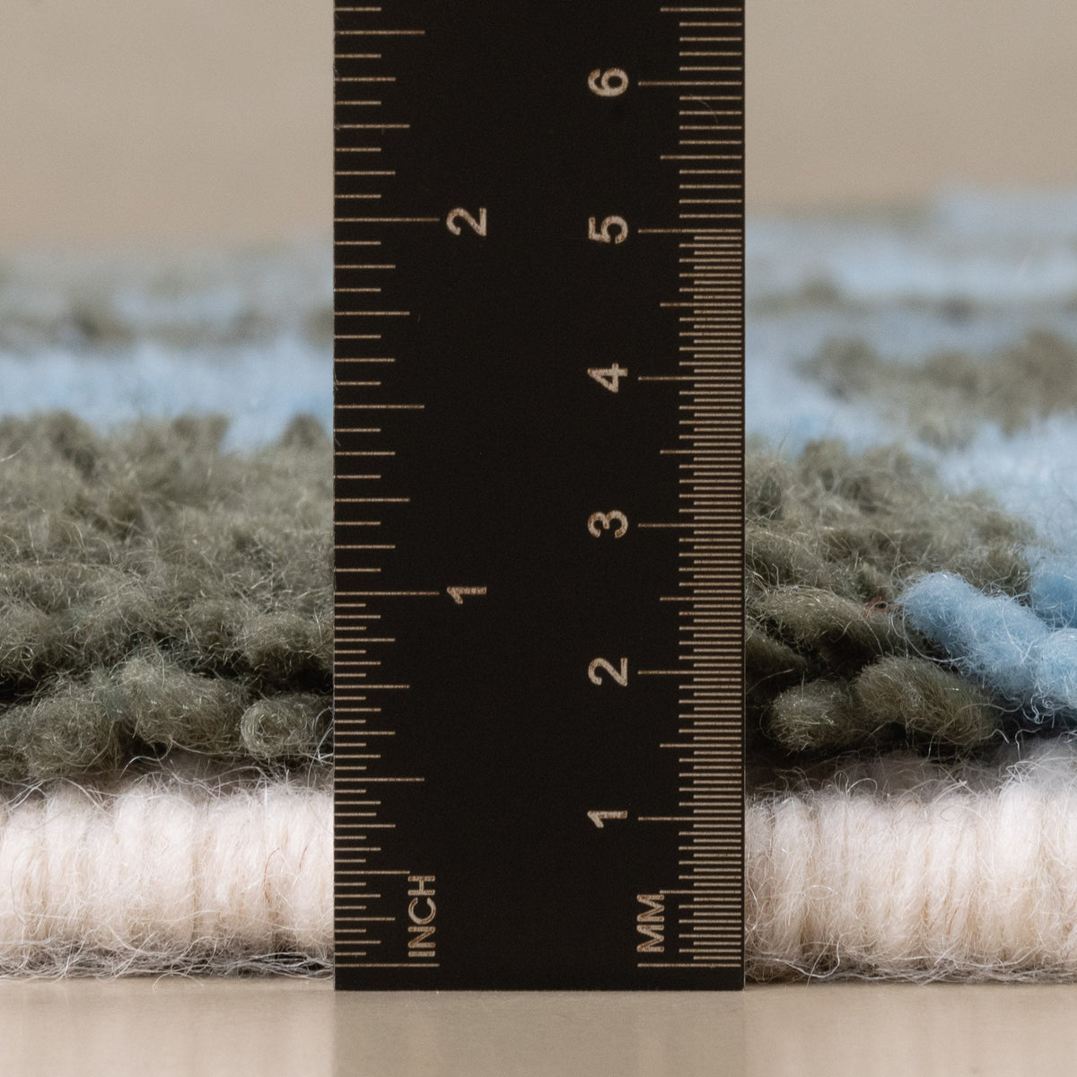 Dama Vert Militaire Bleu Océan - Tapis Berbère shaggy
