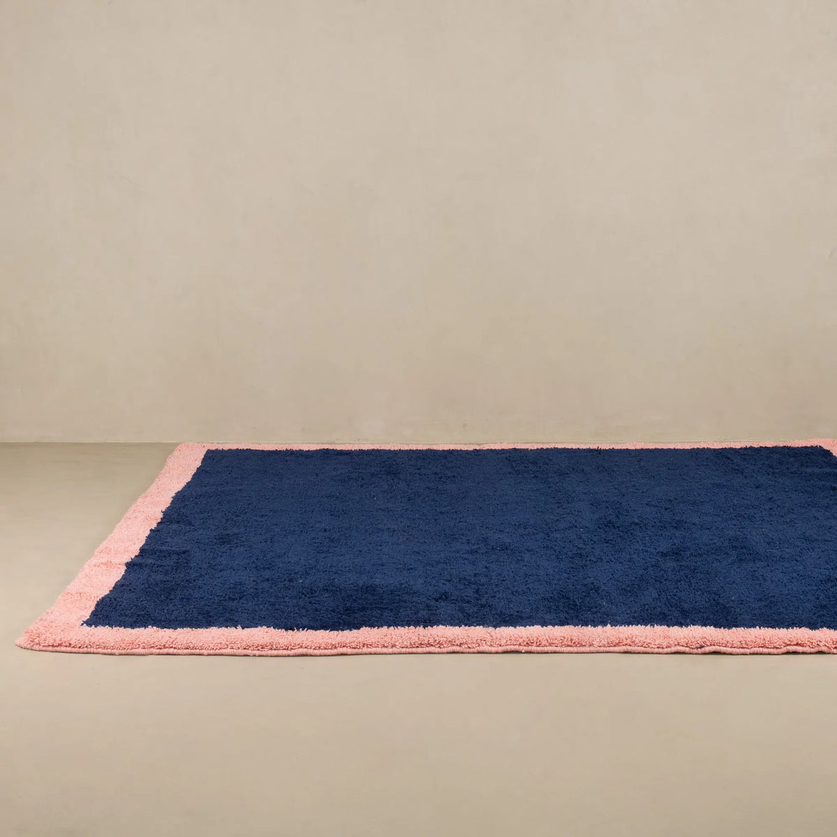 Maraba Bleu Profond Rose - Tapis Berbère shaggy
