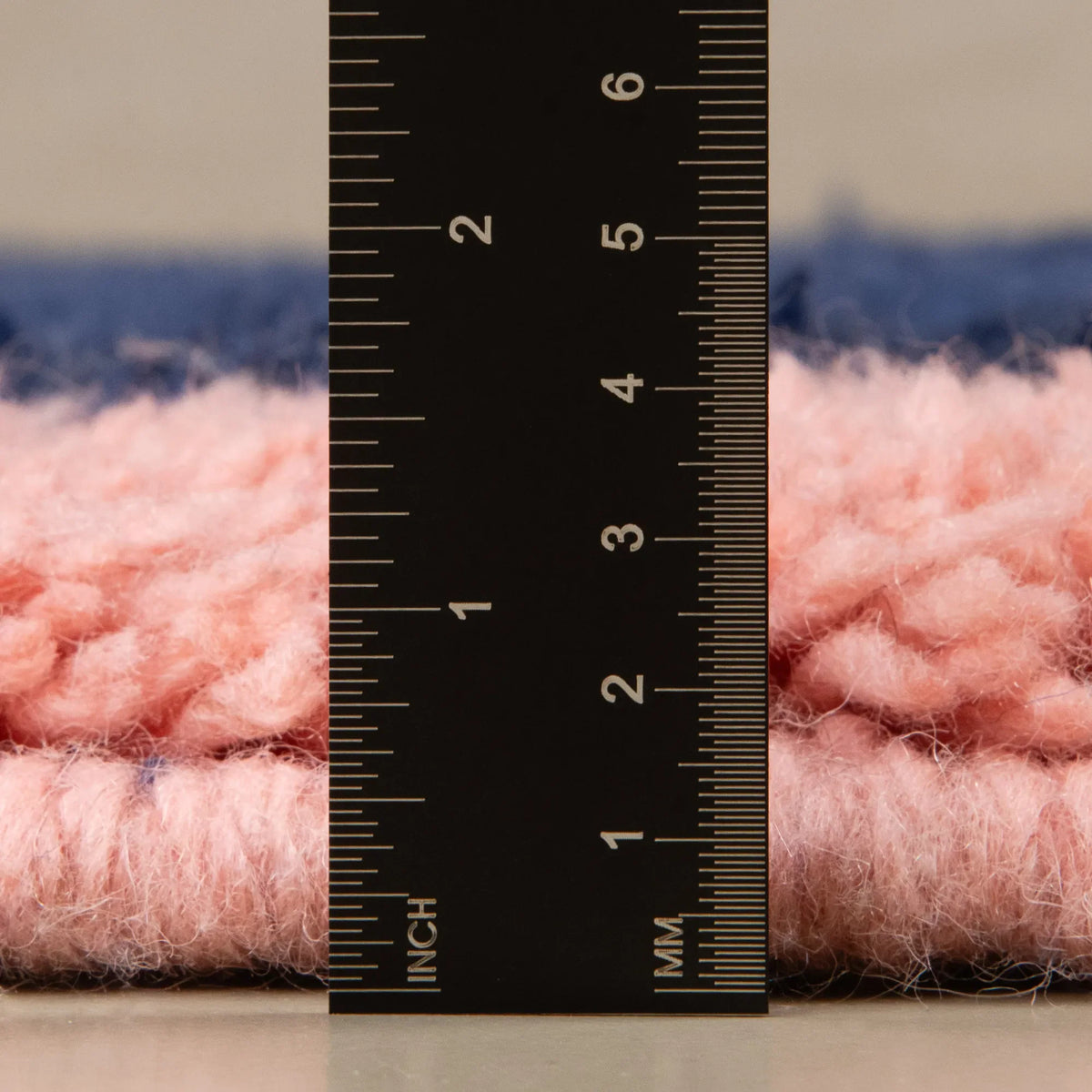 Maraba Bleu Profond Rose - Tapis Berbère shaggy