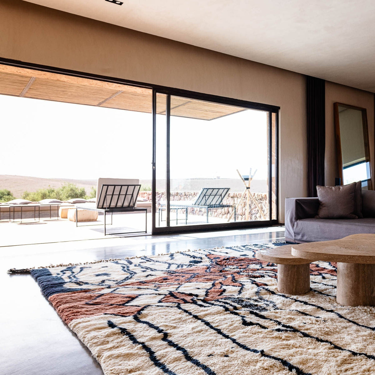 L'Afrique authentique - Luxueux tapis Berbère shaggy