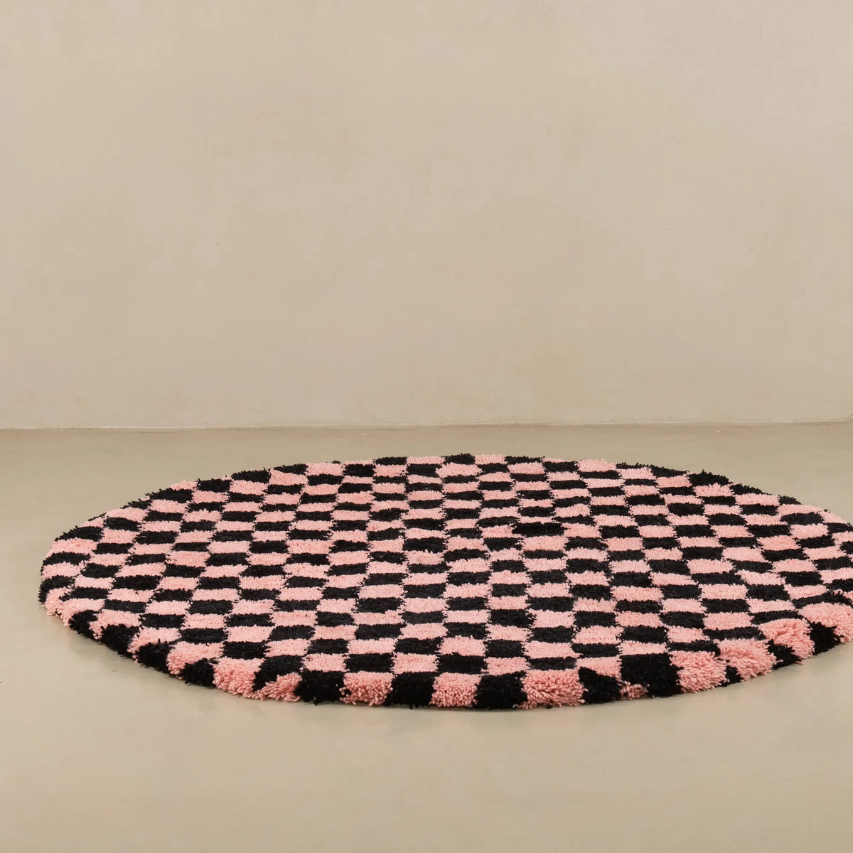Dama Rose Rond - Tapis Berbère shaggy