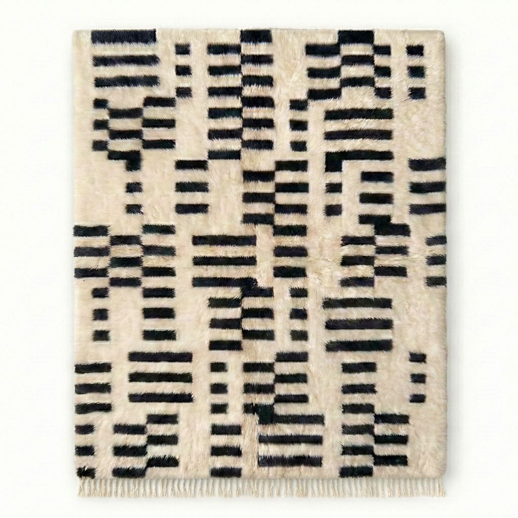 Décalage linéaire - Luxueux tapis Berbère shaggy