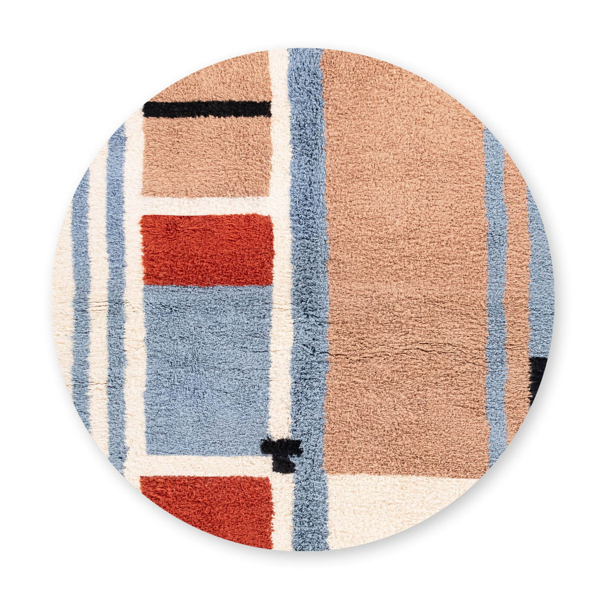 Ehsan Rond - Tapis Berbère shaggy