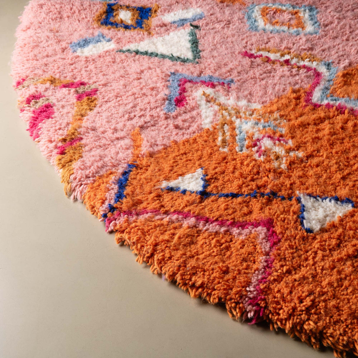 Farah Rond - Tapis Berbère shaggy