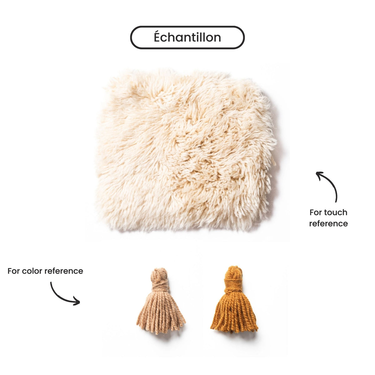 Harmonie de formes Rond - Luxueux tapis Berbère shaggy