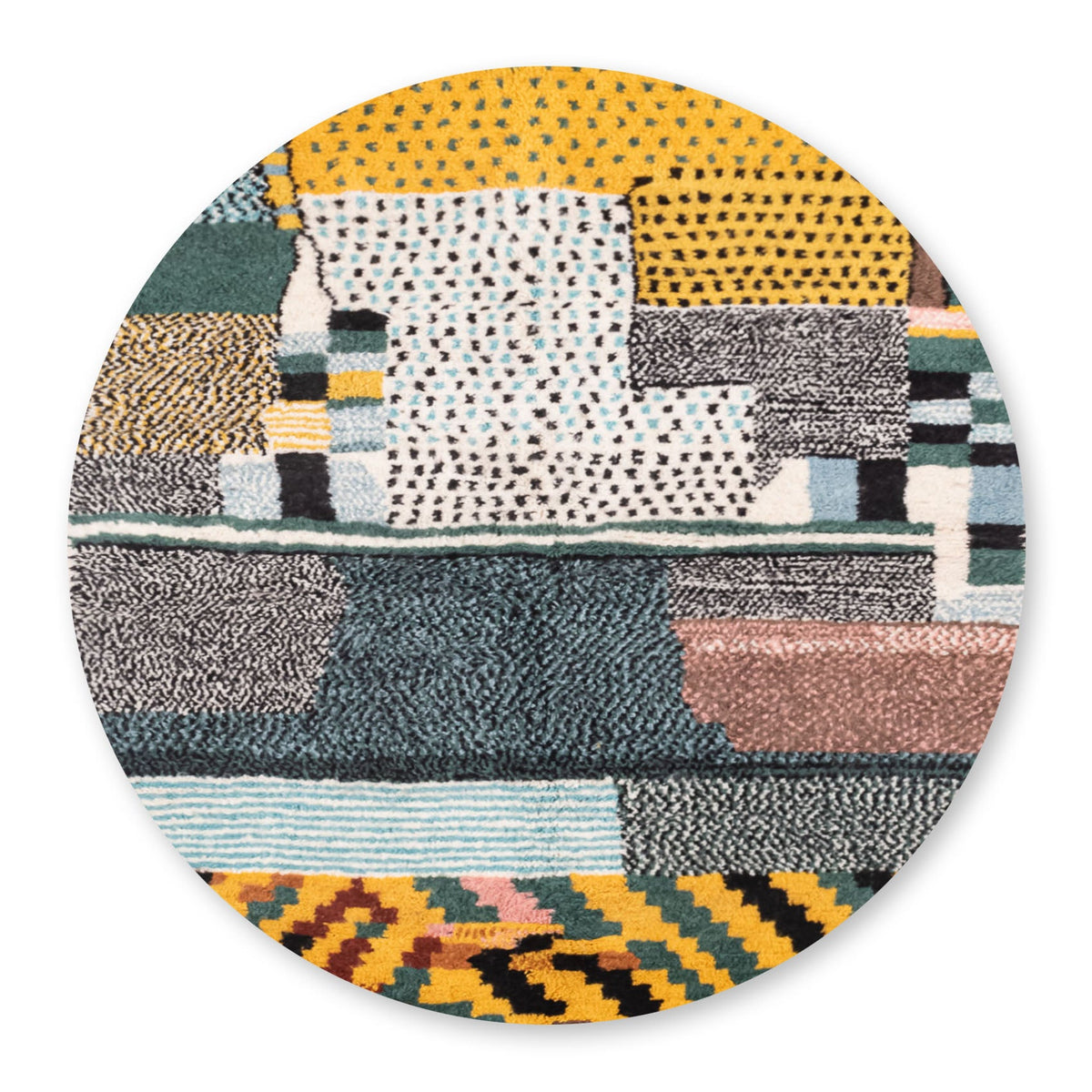 Jinan Rond - Tapis Berbère shaggy