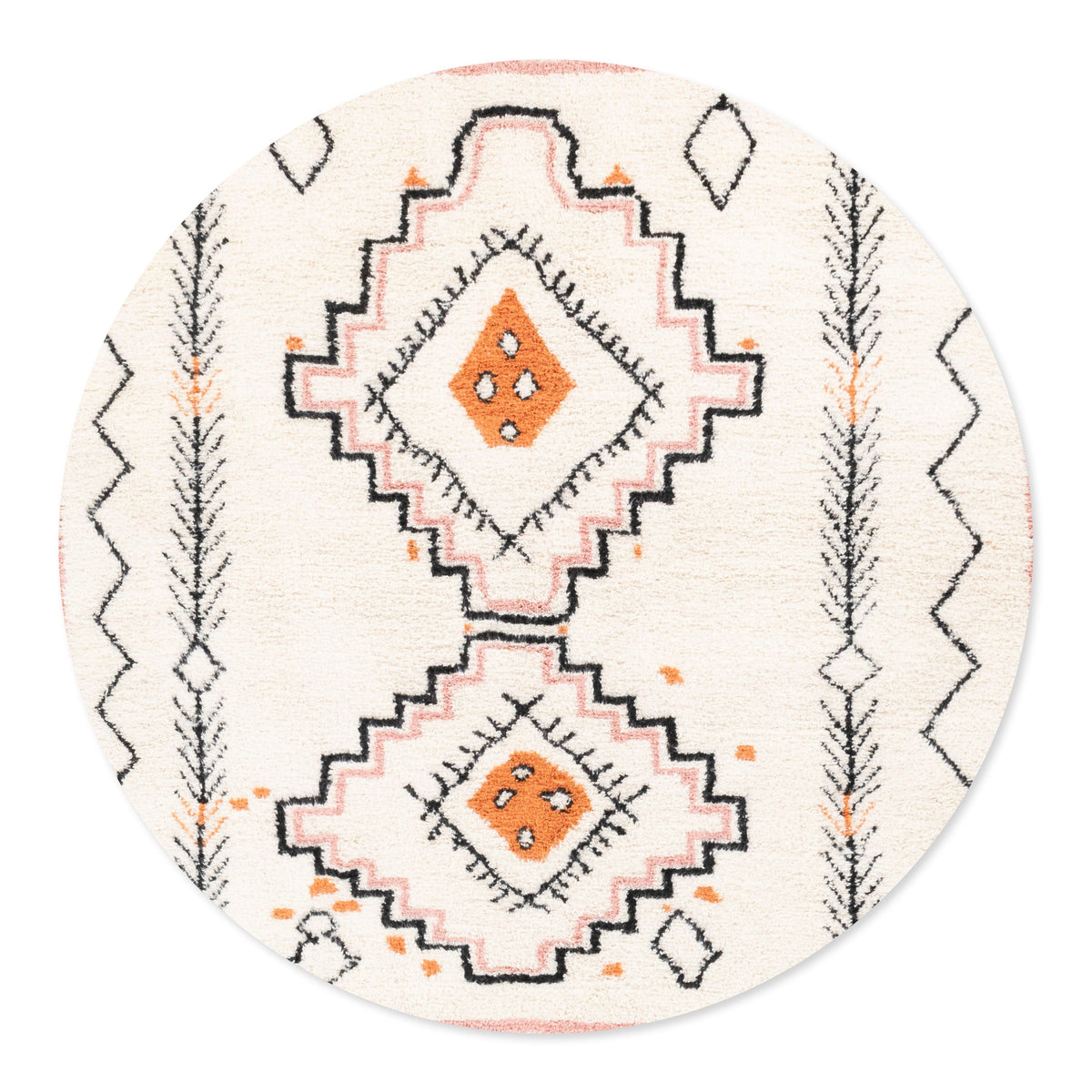 Kalila Rond - Tapis Berbère shaggy