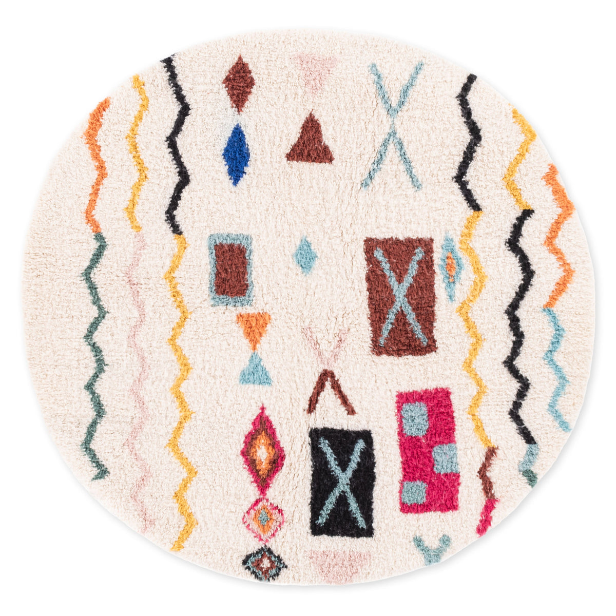 Kanz Rond - Tapis Berbère shaggy