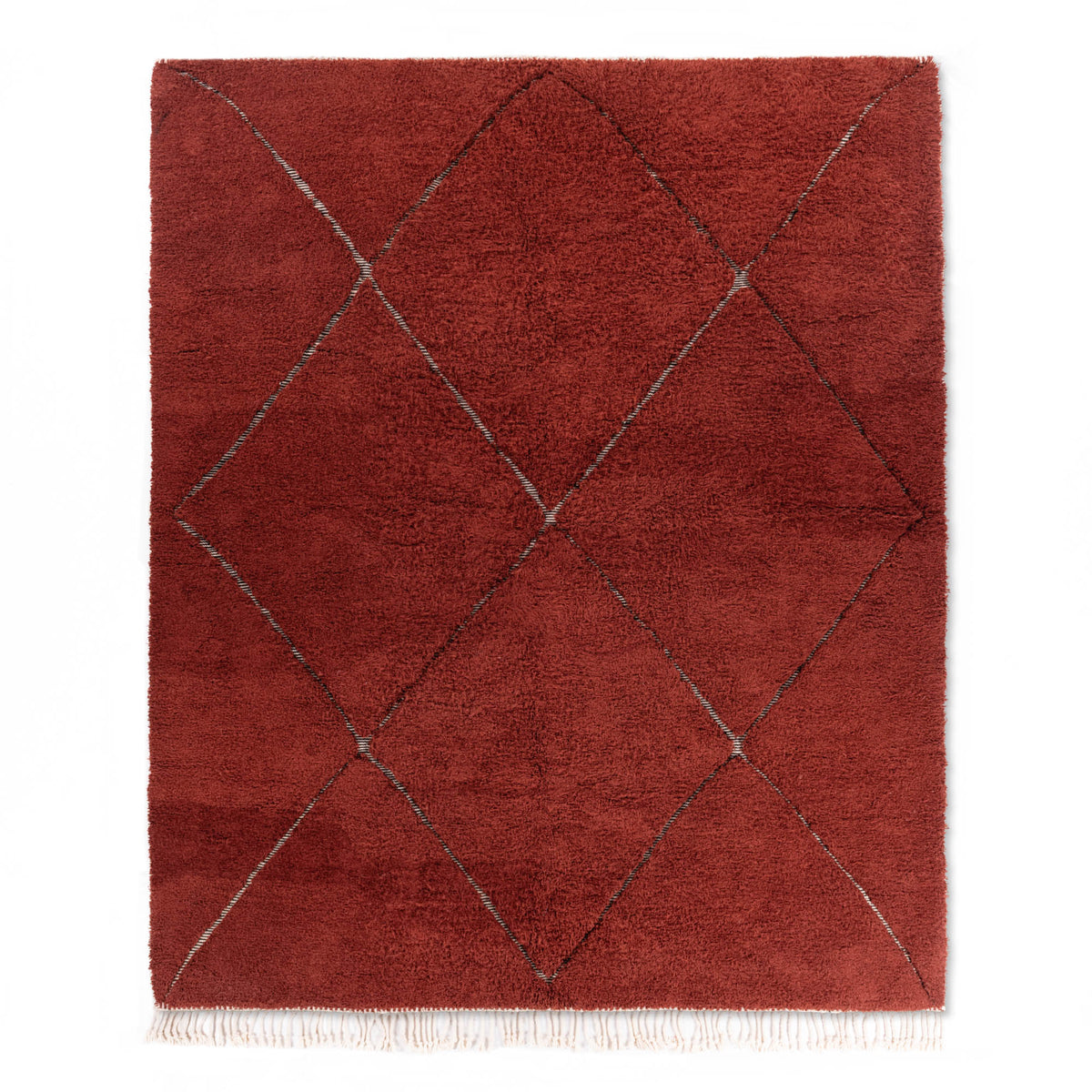 Mahafar Rouge Intense - Tapis Berbère shaggy