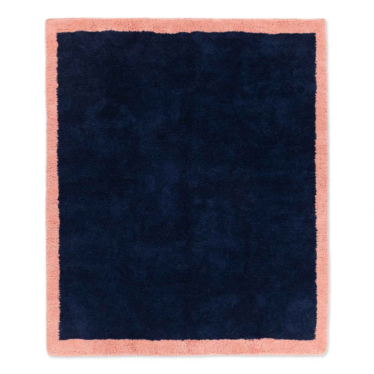 Maraba Bleu Profond Rose - Tapis Berbère shaggy